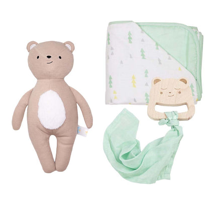 Mint Bear Gift Set - Blissfully Lavender BoutiqueGoosewaddle® | Newborn Baby Blankets Toys Teethers Bibs & More