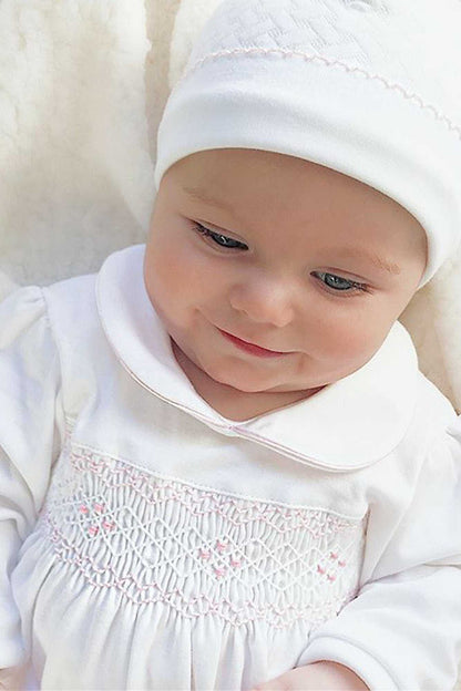 Nella Smocked Baby Girl Footie - Blissfully Lavender BoutiqueNella Pima