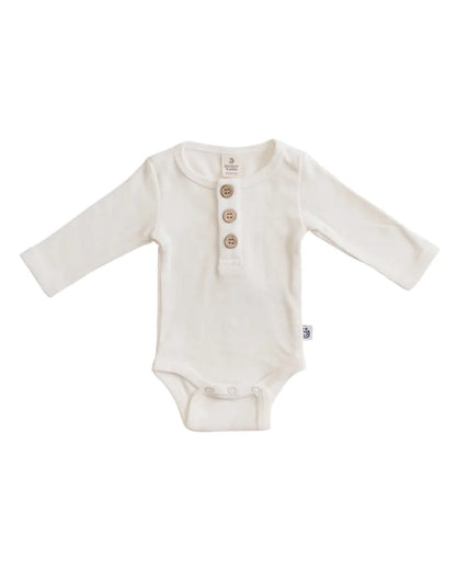 Organic 3 Button Bodysuit | Milk