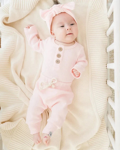 Organic Joggers | Pink - Blissfully Lavender BoutiqueLUCKY PANDA KIDS