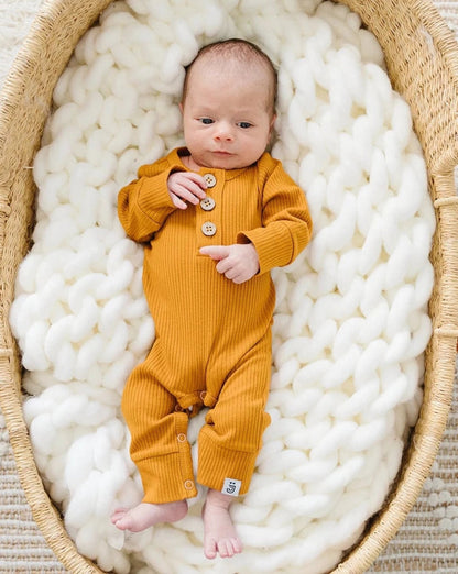 Organic Jumpsuit | Cinnamon - Blissfully Lavender BoutiqueLUCKY PANDA KIDS