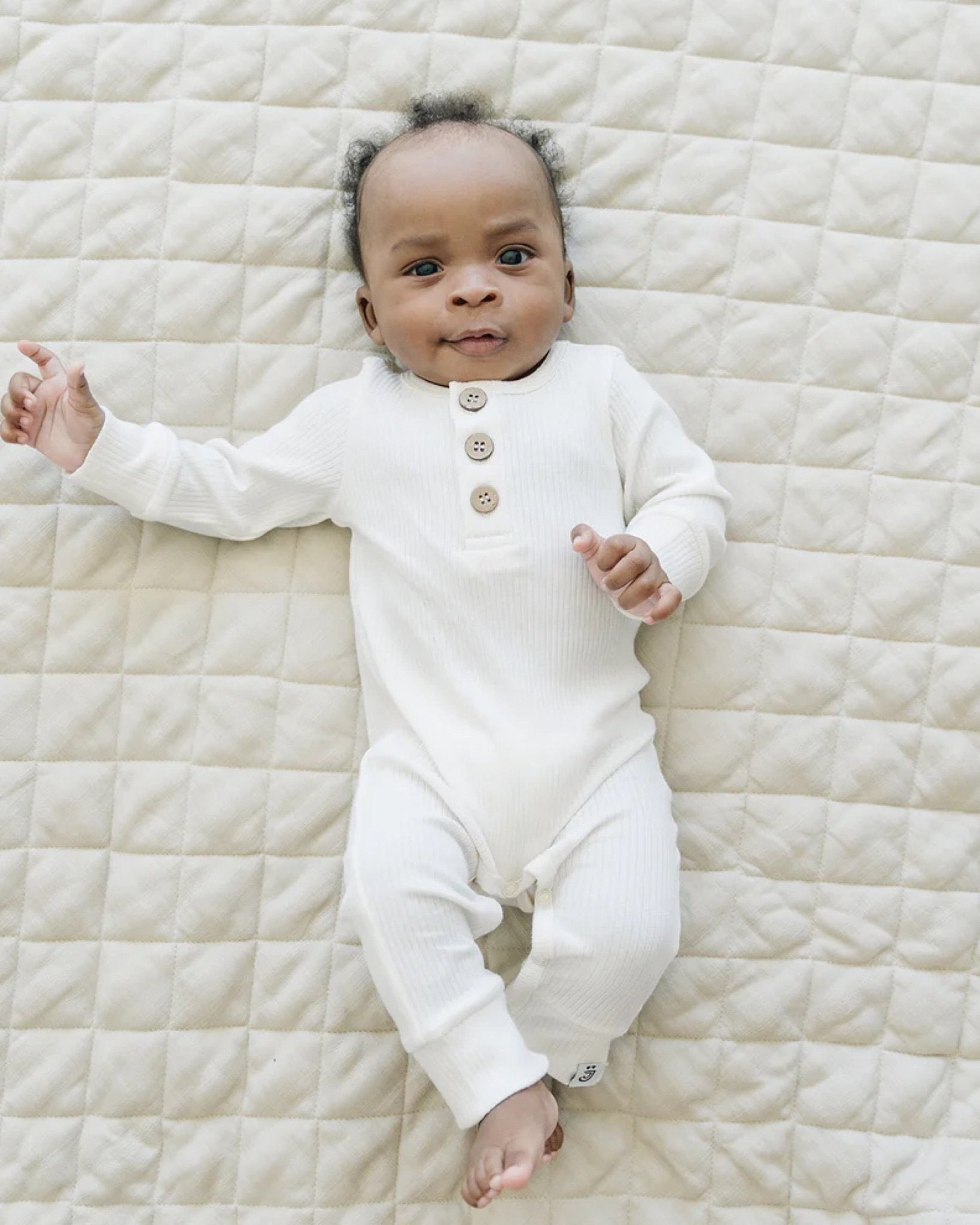 Organic Jumpsuit | Milk - Blissfully Lavender BoutiqueLUCKY PANDA KIDS