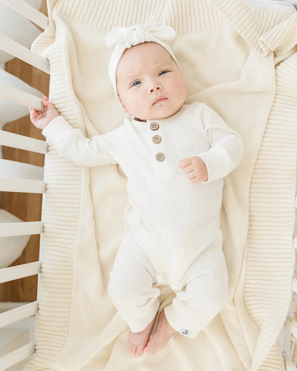 Organic Jumpsuit | Milk - Blissfully Lavender BoutiqueLUCKY PANDA KIDS