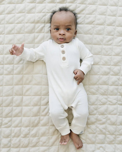 Organic Jumpsuit | Milk - Blissfully Lavender BoutiqueLUCKY PANDA KIDS