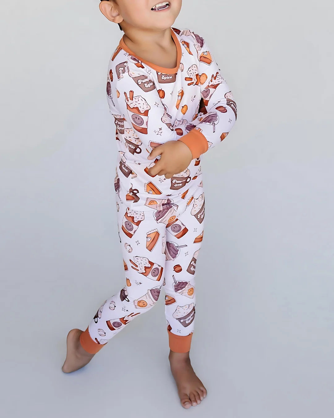 Pumpkin Spice Bamboo Two Piece Pajama Set