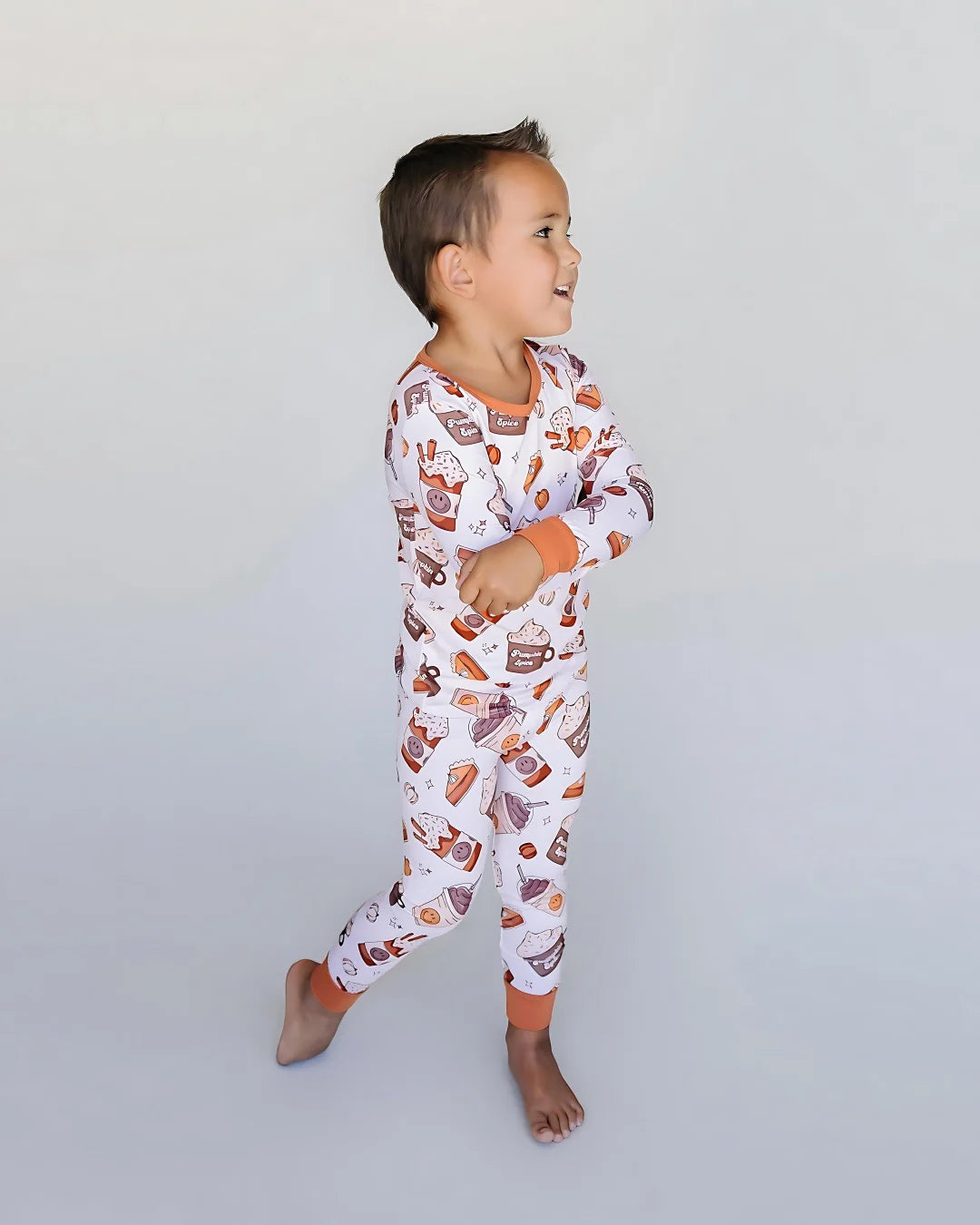 Pumpkin Spice Bamboo Two Piece Pajama Set