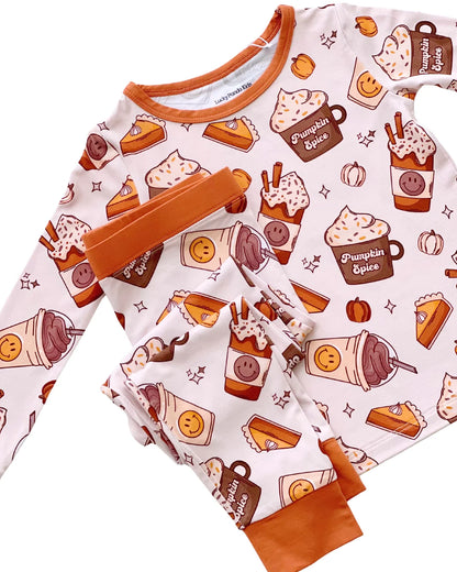 Pumpkin Spice Bamboo Two Piece Pajama Set