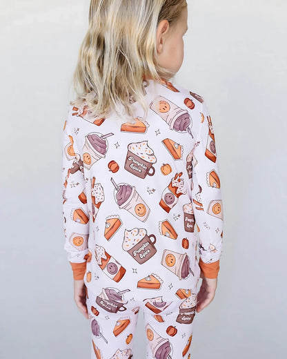 Pumpkin Spice Bamboo Two Piece Pajama Set