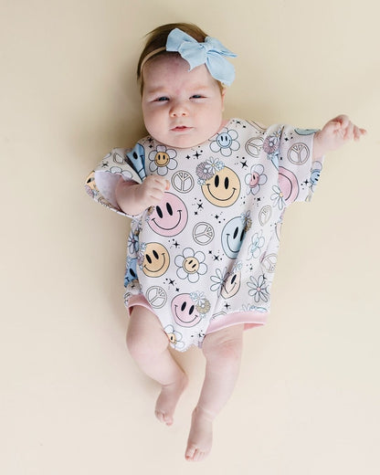 Short Sleeve Bubble Romper | Groovy Girl