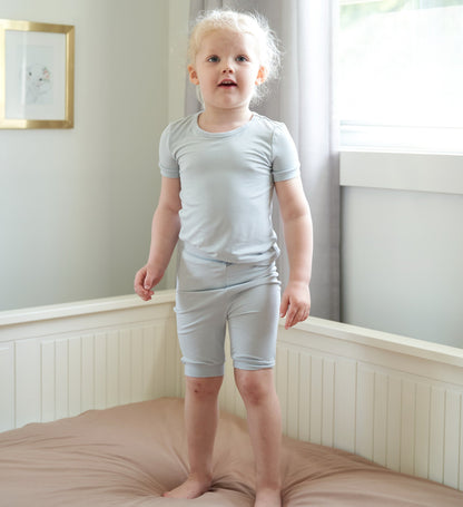 Bamboo Short Sleeve Top & Shorts Pajama Set (Shadow)