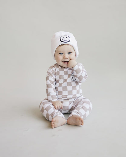 Smiley Beanie | White