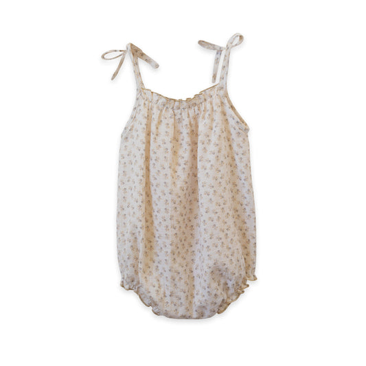 Baby Girl Buttercup Gauze Strap Romper