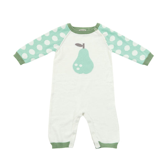 Sweater Romper (Seafoam Dot Pear)