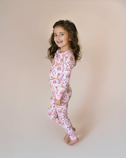 Girls Easter Hop Bamboo Two Piece Pajama Set