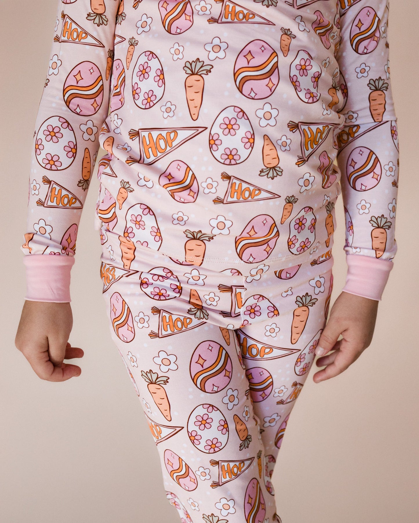 Girls Easter Hop Bamboo Two Piece Pajama Set