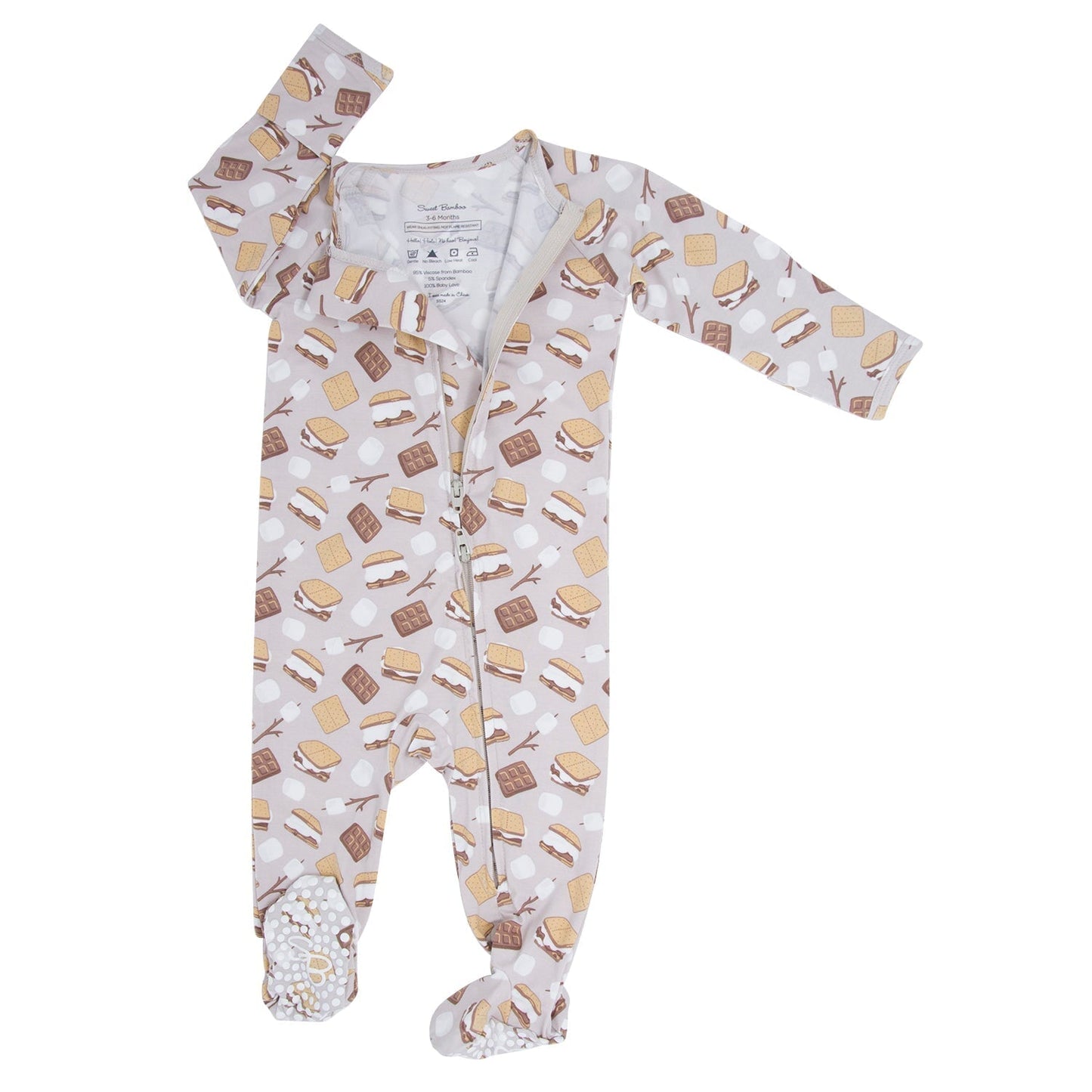 S'mores Zipper Pajama Baby Footie