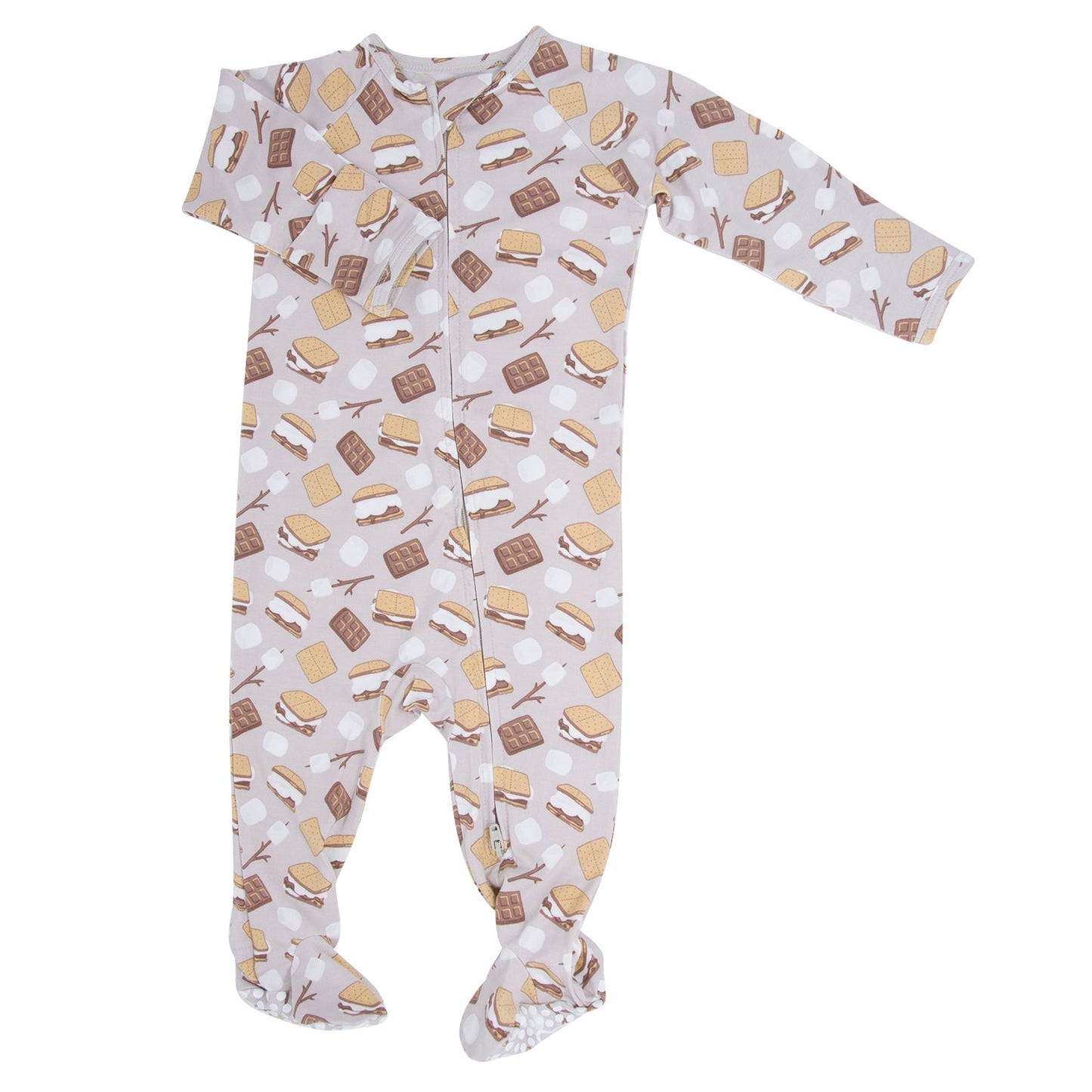 S'mores Zipper Pajama Baby Footie