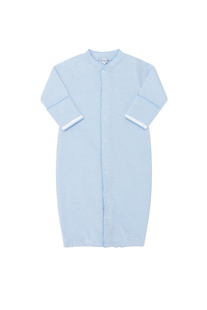 Blue Bubble Pima Cotton Converter Baby Gown