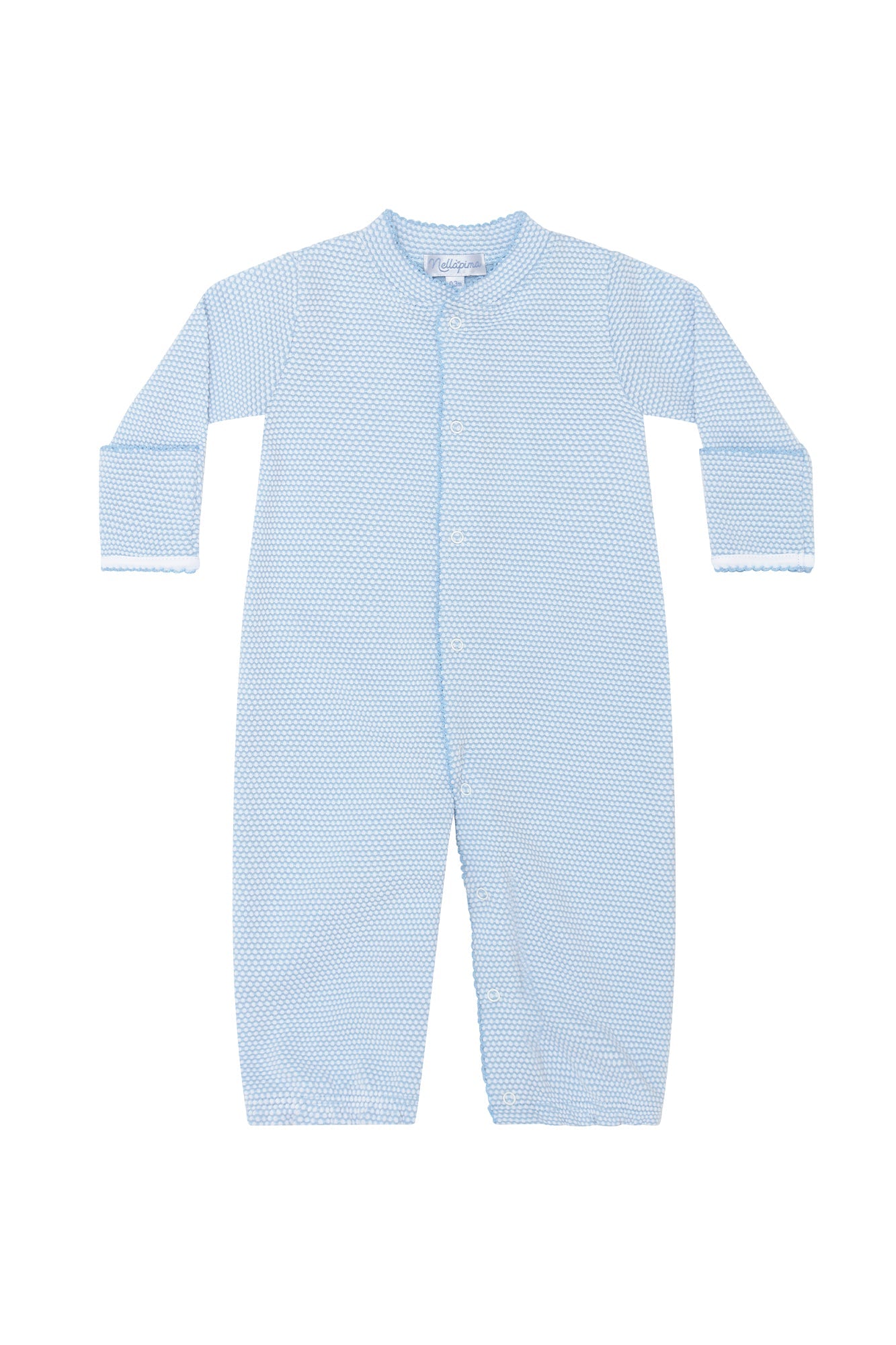 Blue Bubble Pima Cotton Converter Baby Gown