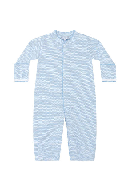 Blue Bubble Pima Cotton Converter Baby Gown