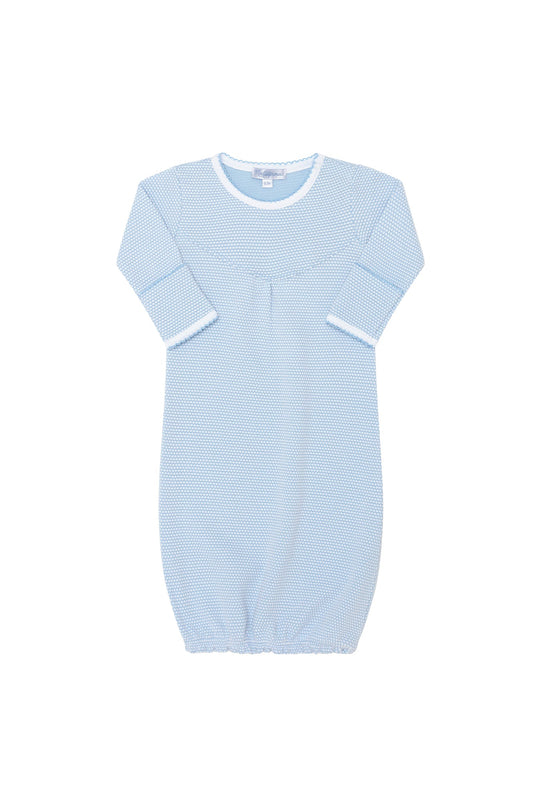 Blue Bubble Pima Cotton Baby Gown