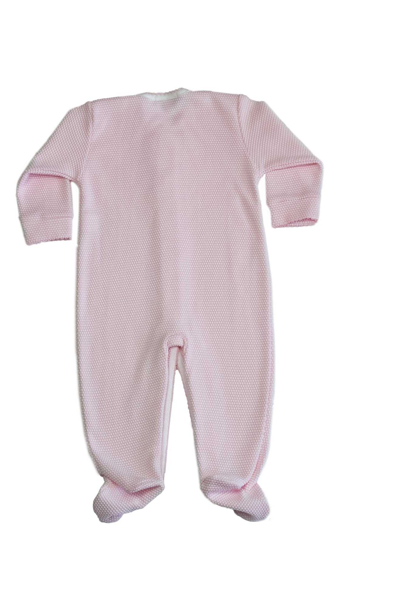 Pink Bubble Pima Cotton Baby Footie