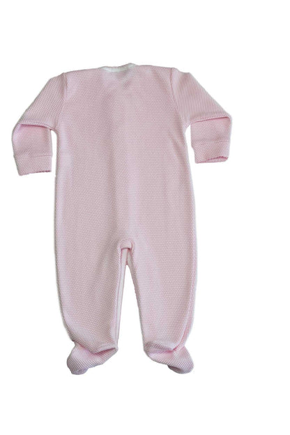 Pink Bubble Pima Cotton Baby Footie