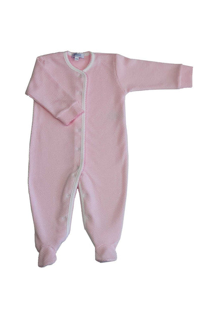 Pink Bubble Pima Cotton Baby Footie