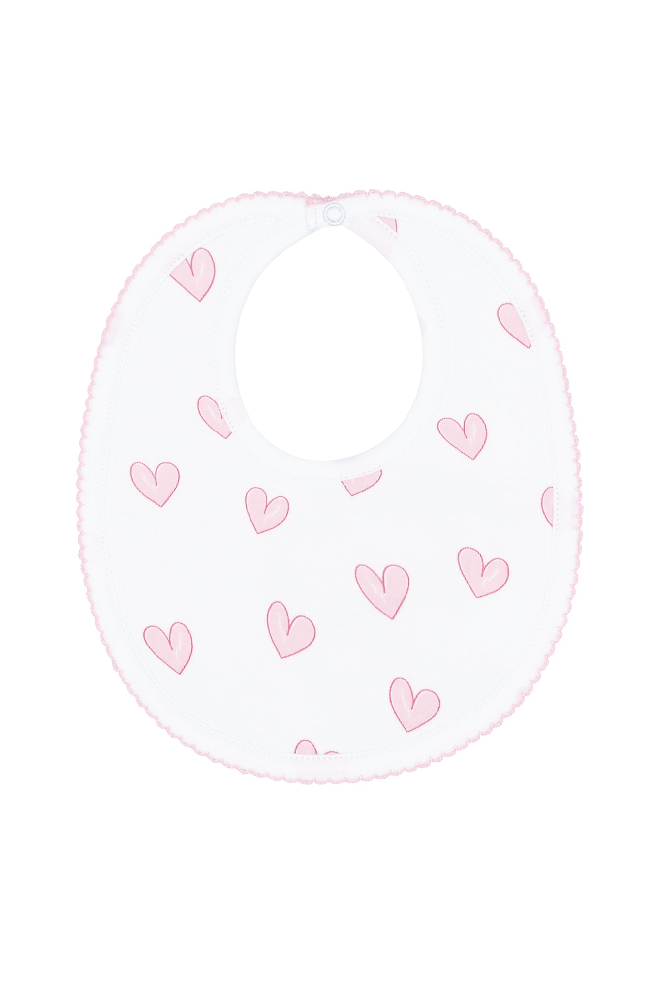 Pink Heart Print Bib