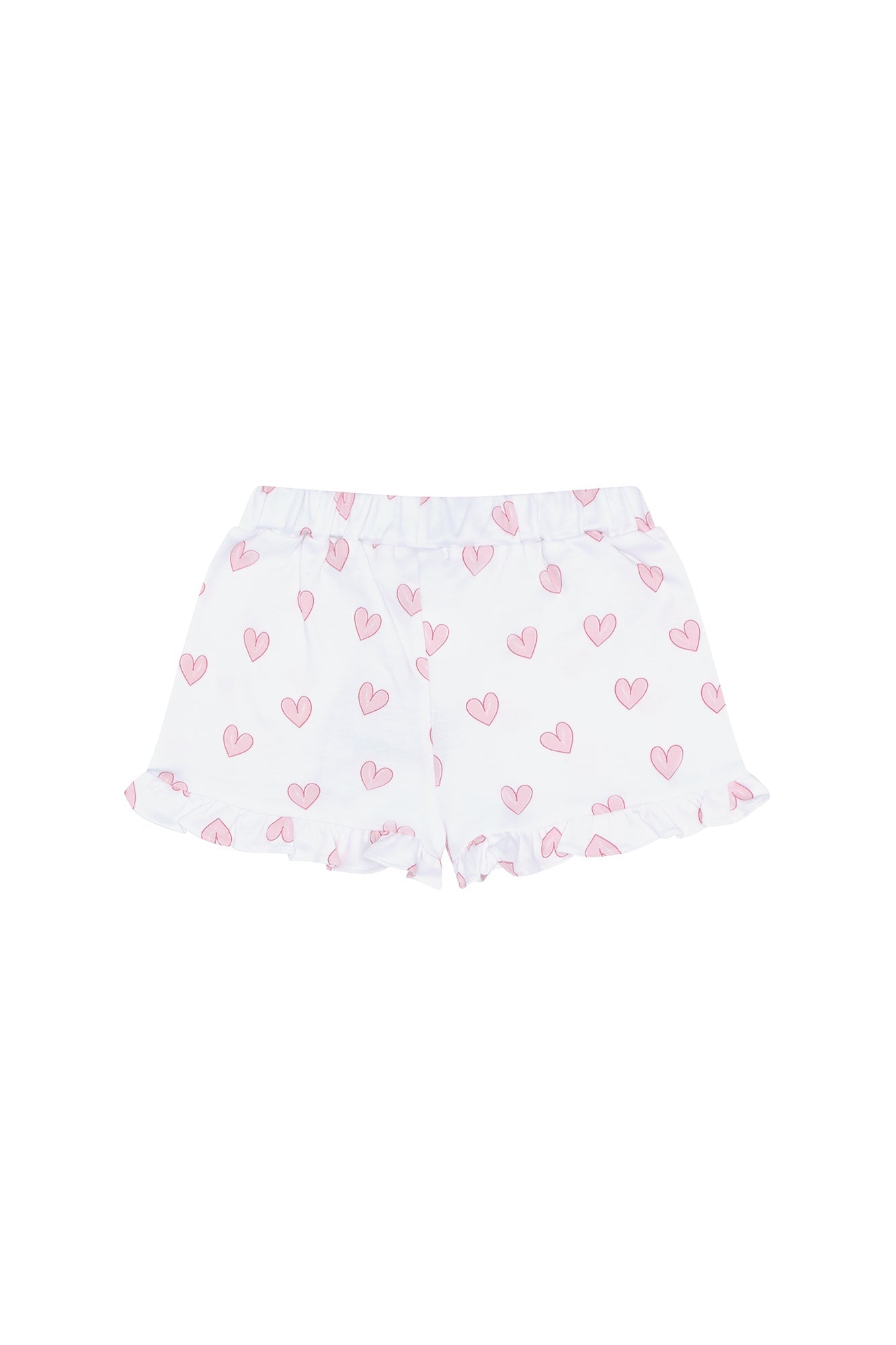 Pink Heart Print Short