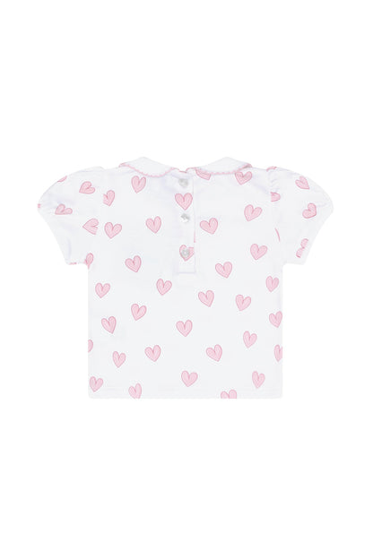 Baby Girl Pink Heart Print Diaper Cover Set