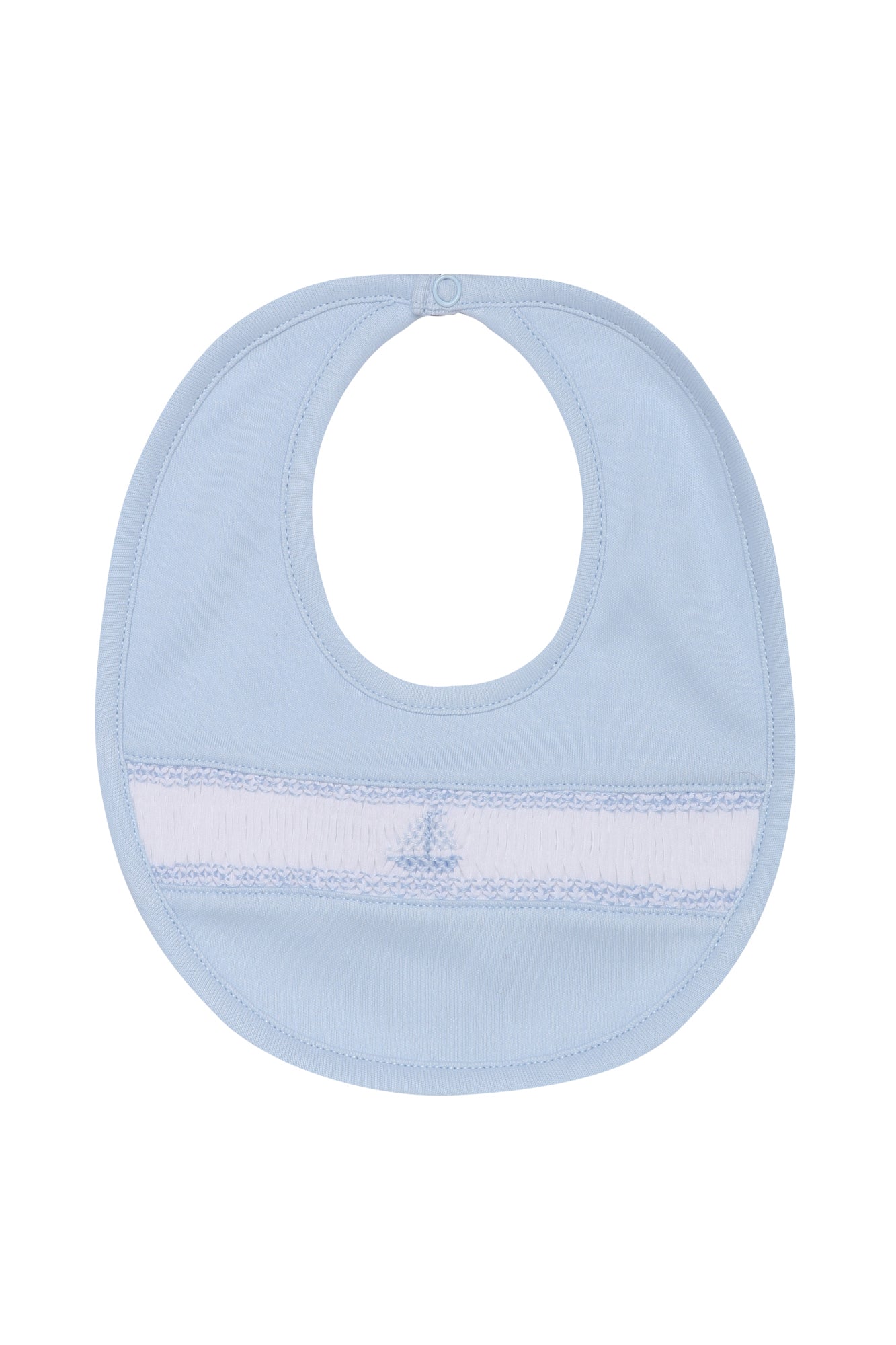 Sailboat Smocked Bib