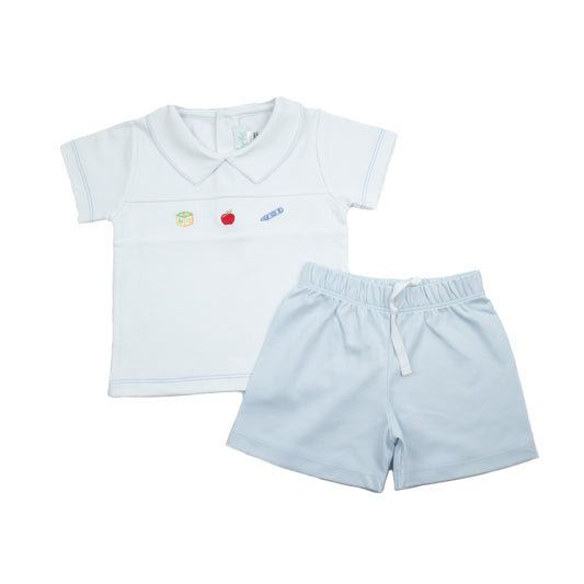 Toddler Boy School Days Pima Cotton Short Play Set