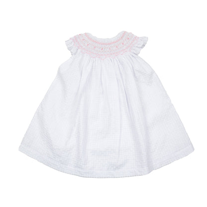 Toddler Girl White Sweet Occasions Bishop Collar Dress