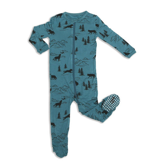 Baby Boys Call of the Wild Bamboo Zip-up Footed Sleeper