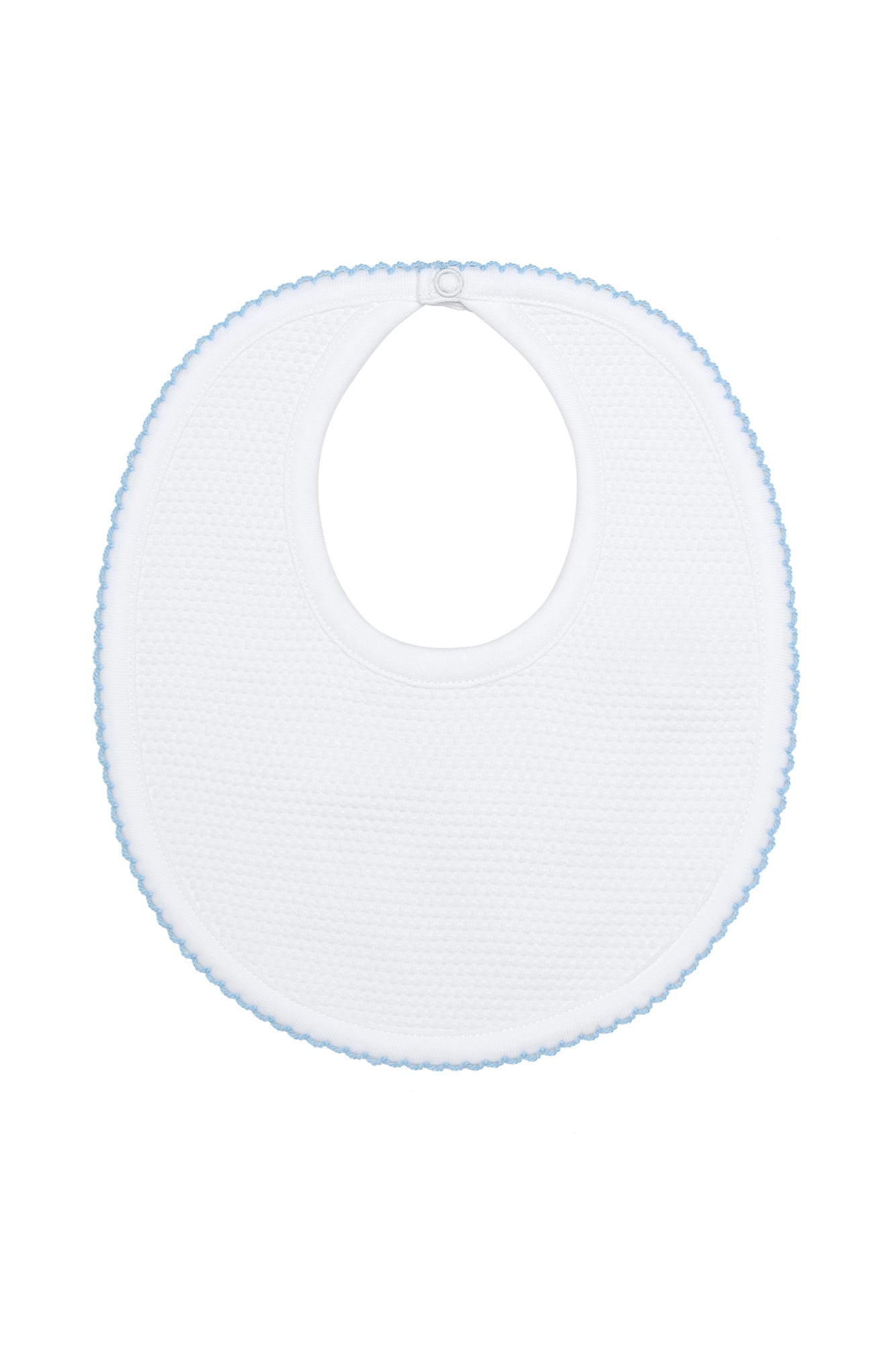 White Bubble Pima Cotton Baby Bib