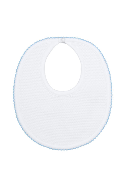 White Bubble Pima Cotton Baby Bib