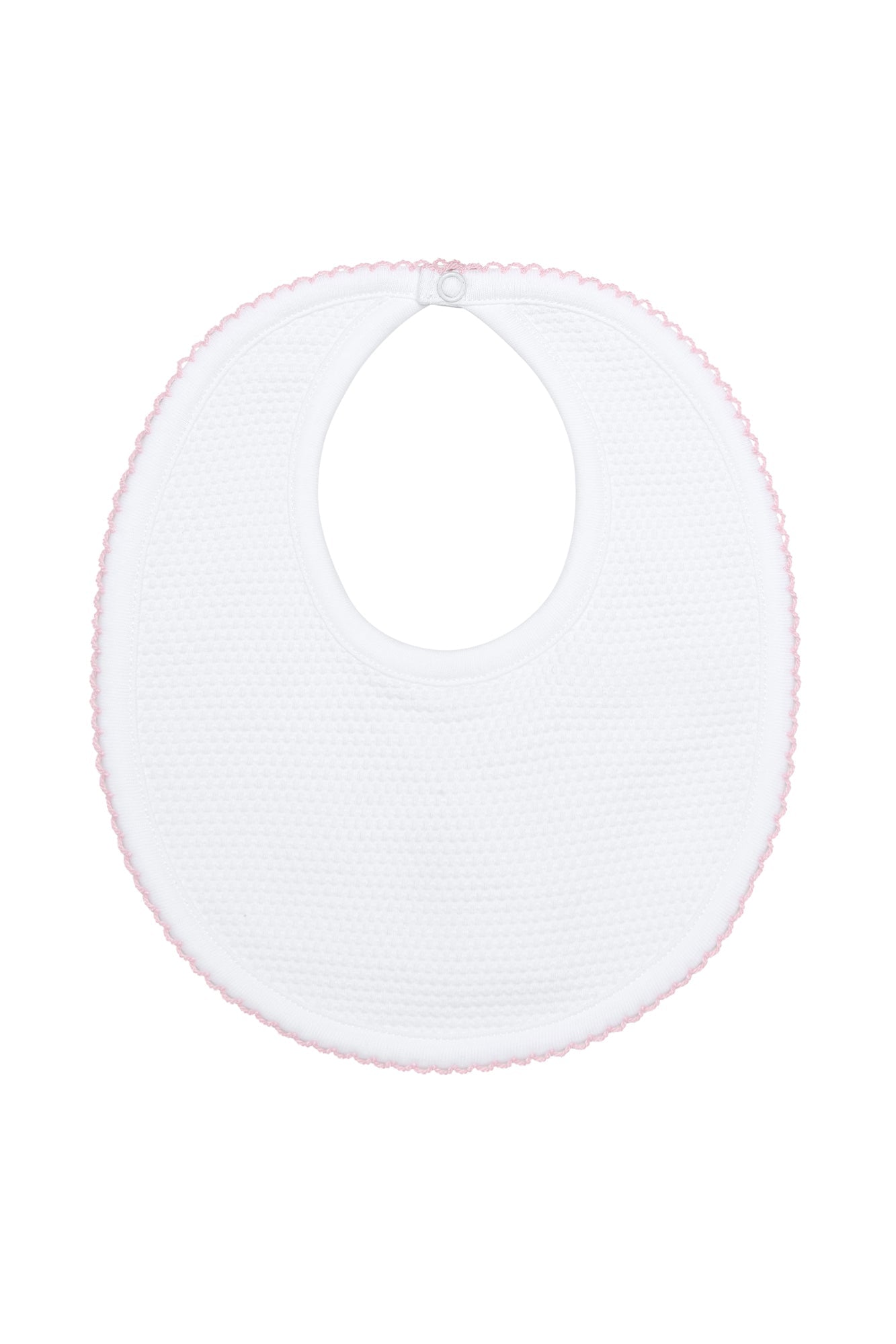 White Bubble Pima Cotton Baby Bib