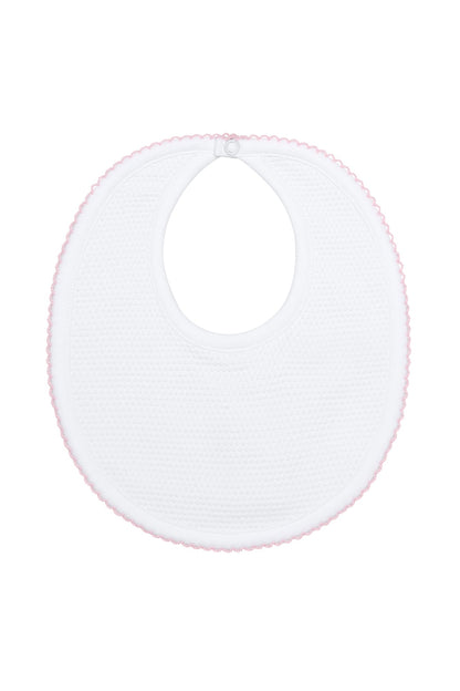 White Bubble Pima Cotton Baby Bib