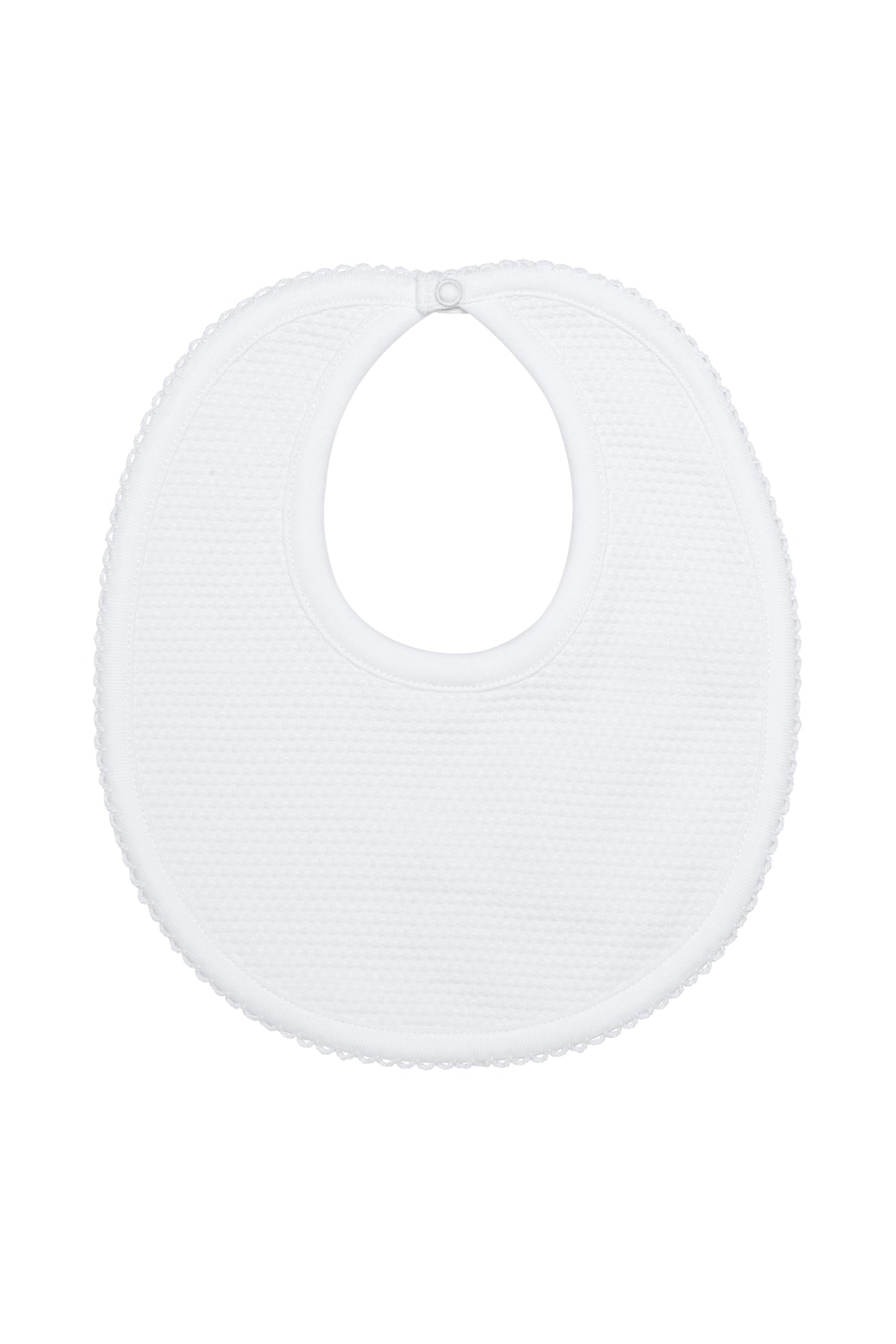 White Bubble Pima Cotton Baby Bib