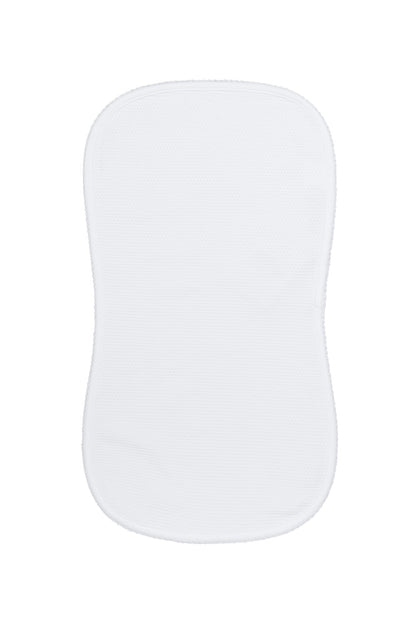 White Bubble Baby Pima Cotton Burp Cloth