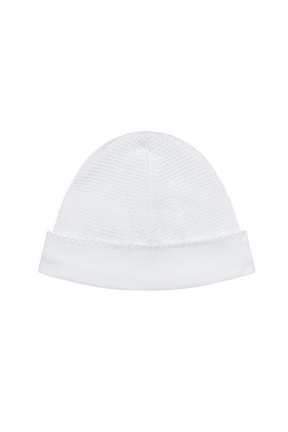 White Bubble Pima Cotton Baby Hat