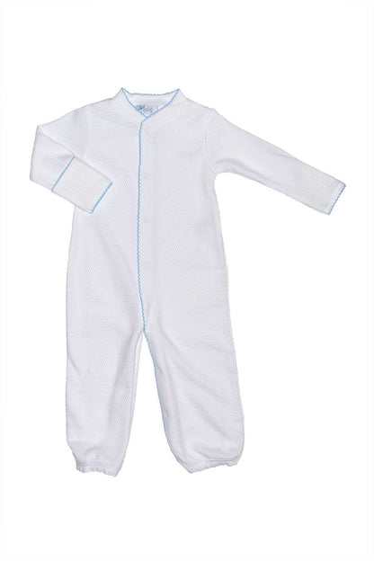 White Bubble Pima Cotton Baby Converter Gown